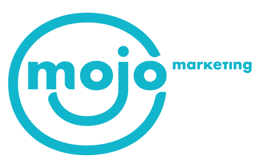 Mojo Marketing logó kék